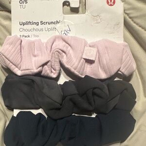 Lululemon Athletica Scrunchies in Pink, Gray, and Black